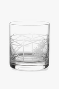Old fashioned glasses engraved pattern for cocktail whisky