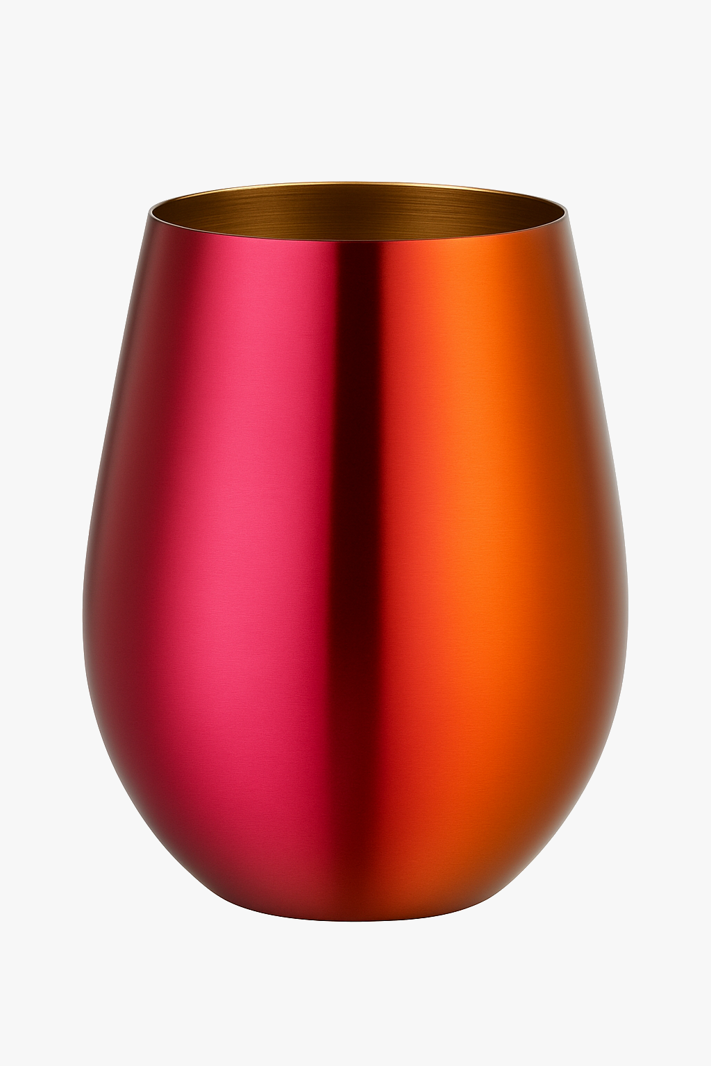 Wine glasses stainless steel titanium effect bar