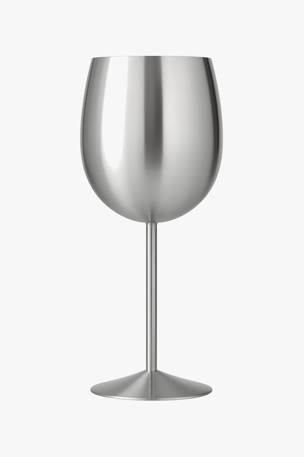 Matte Stainless Steel Wine Glasses, 350ml, Modern