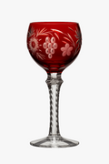Crystal wine glasses engraved antique style