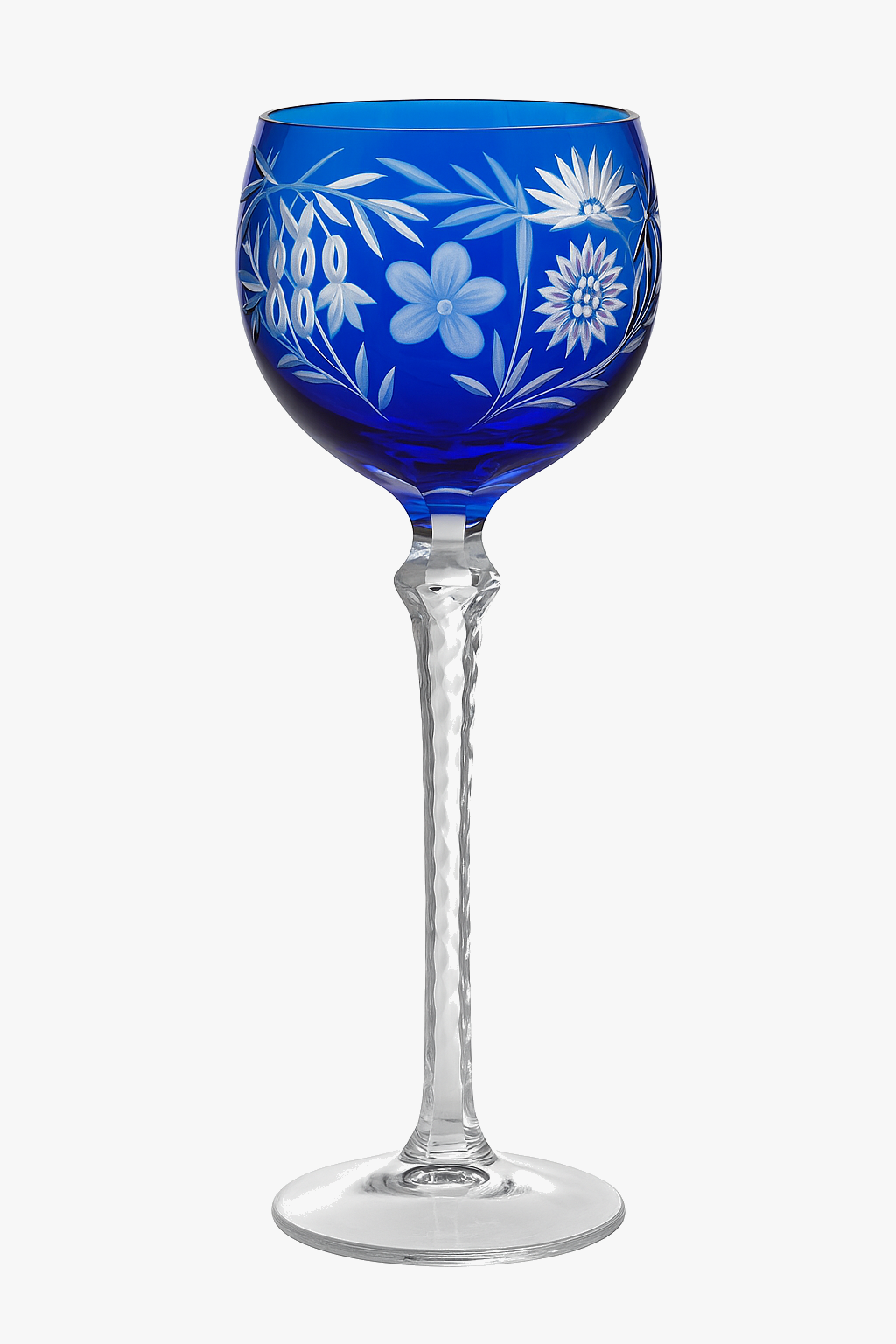 Antique-Style Hand-Engraved Wine Glasses, Design 2