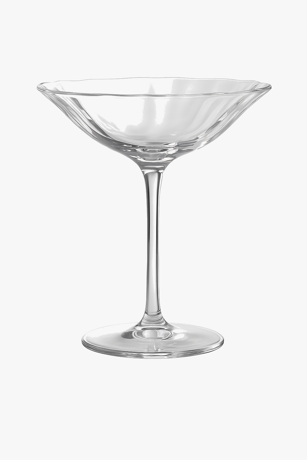 Crystal wine glasses retro style stripes flowers