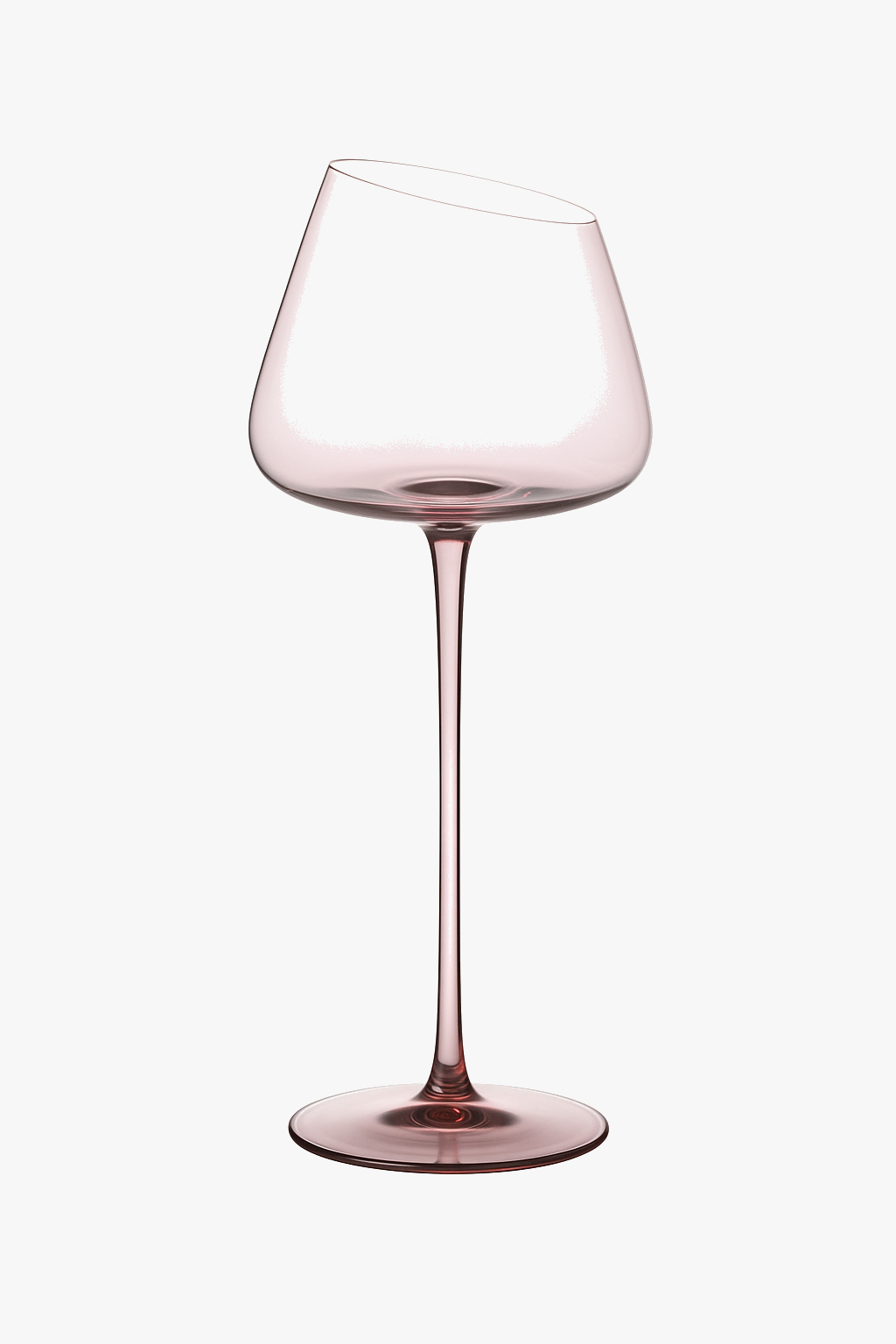 Wine glasses design flaming pink sloping edge