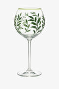 Hand-Drawn Floral Wine Glass, Refined Tasting Style