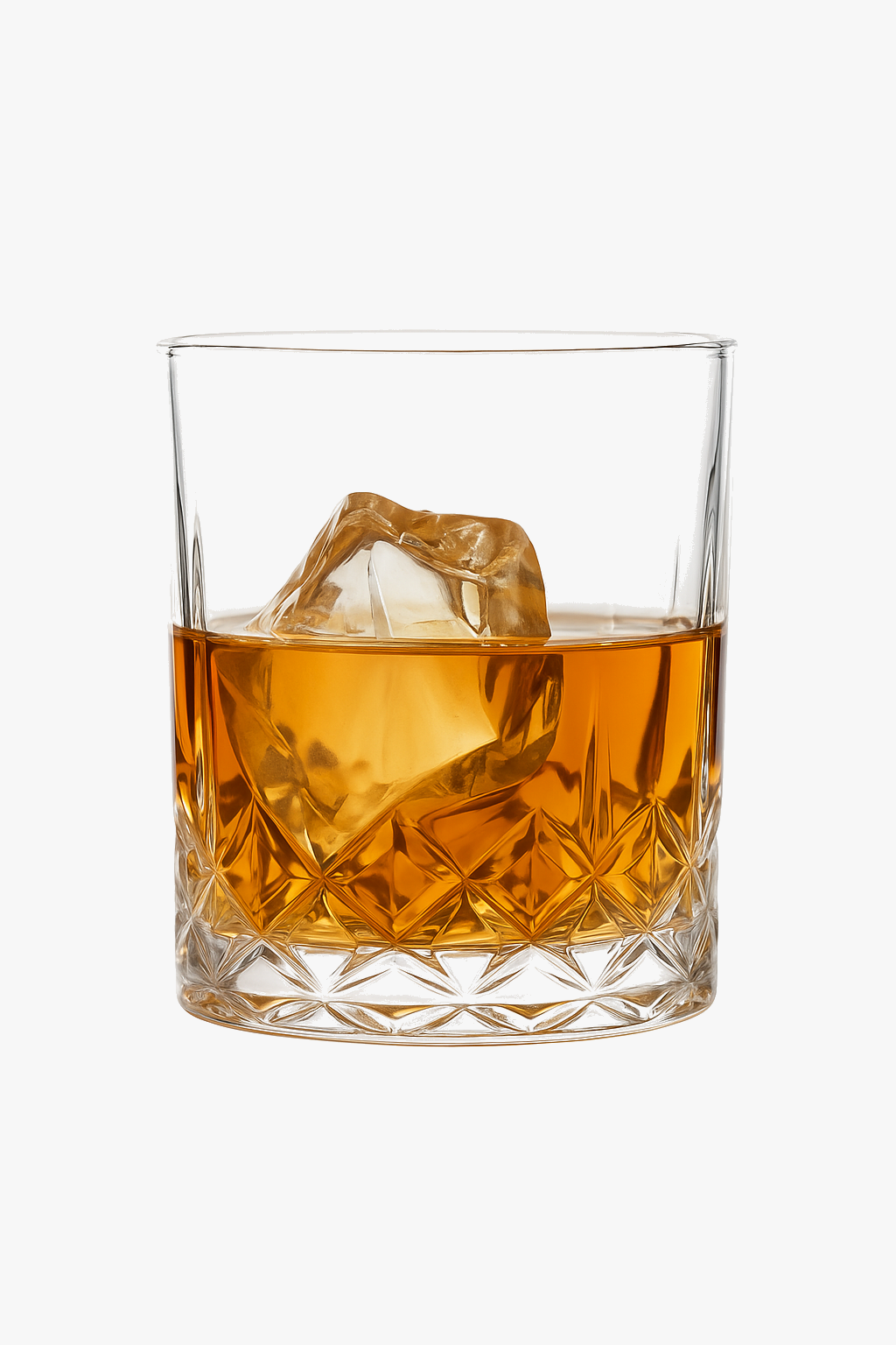 Whiskey glasses design pattern relief style old fashioned