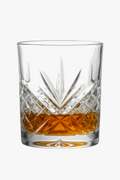 Old fashioned whisky glasses elegant relief design