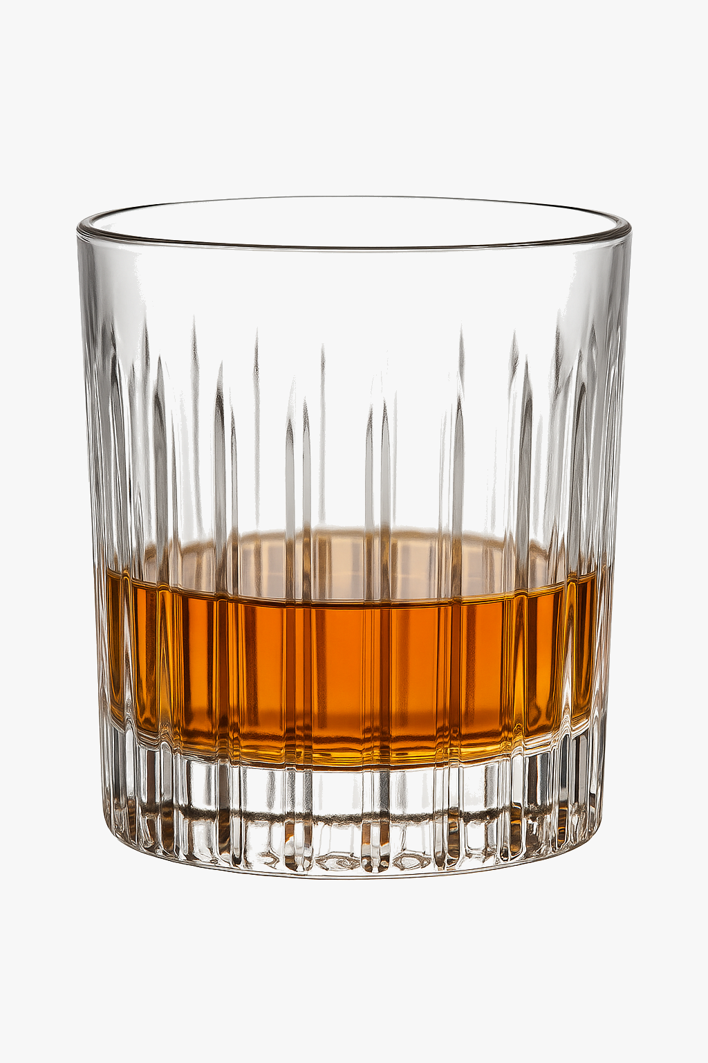 Old fashioned whisky glasses thick textured design