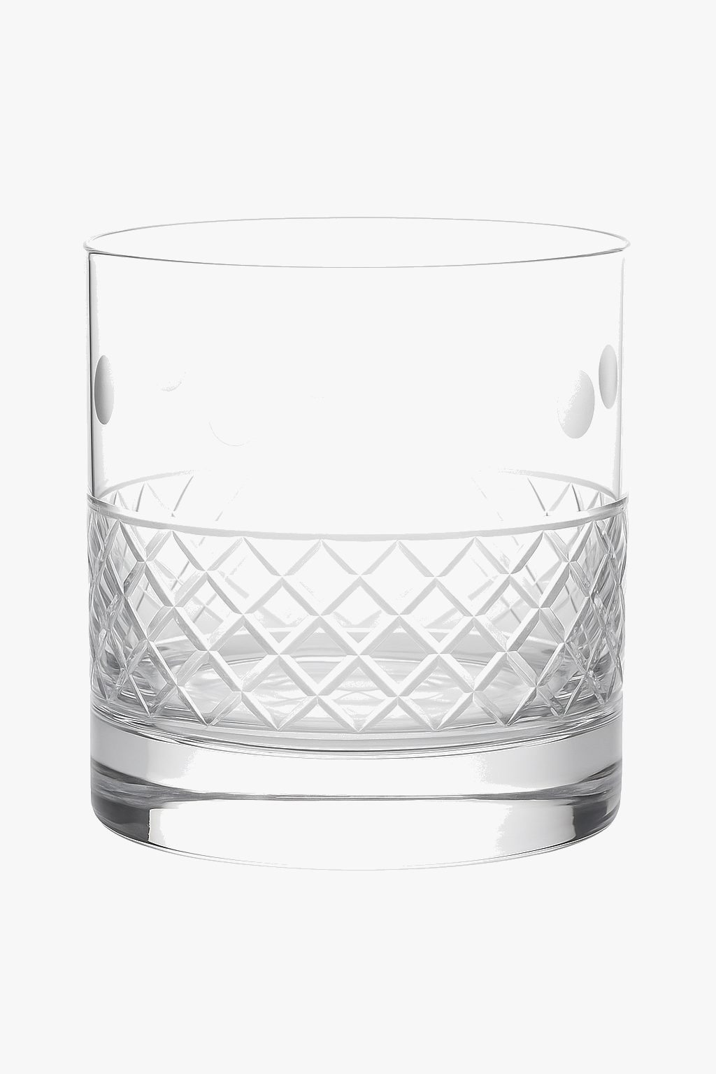 Old fashioned faceted whisky glasses 380ml lot 2