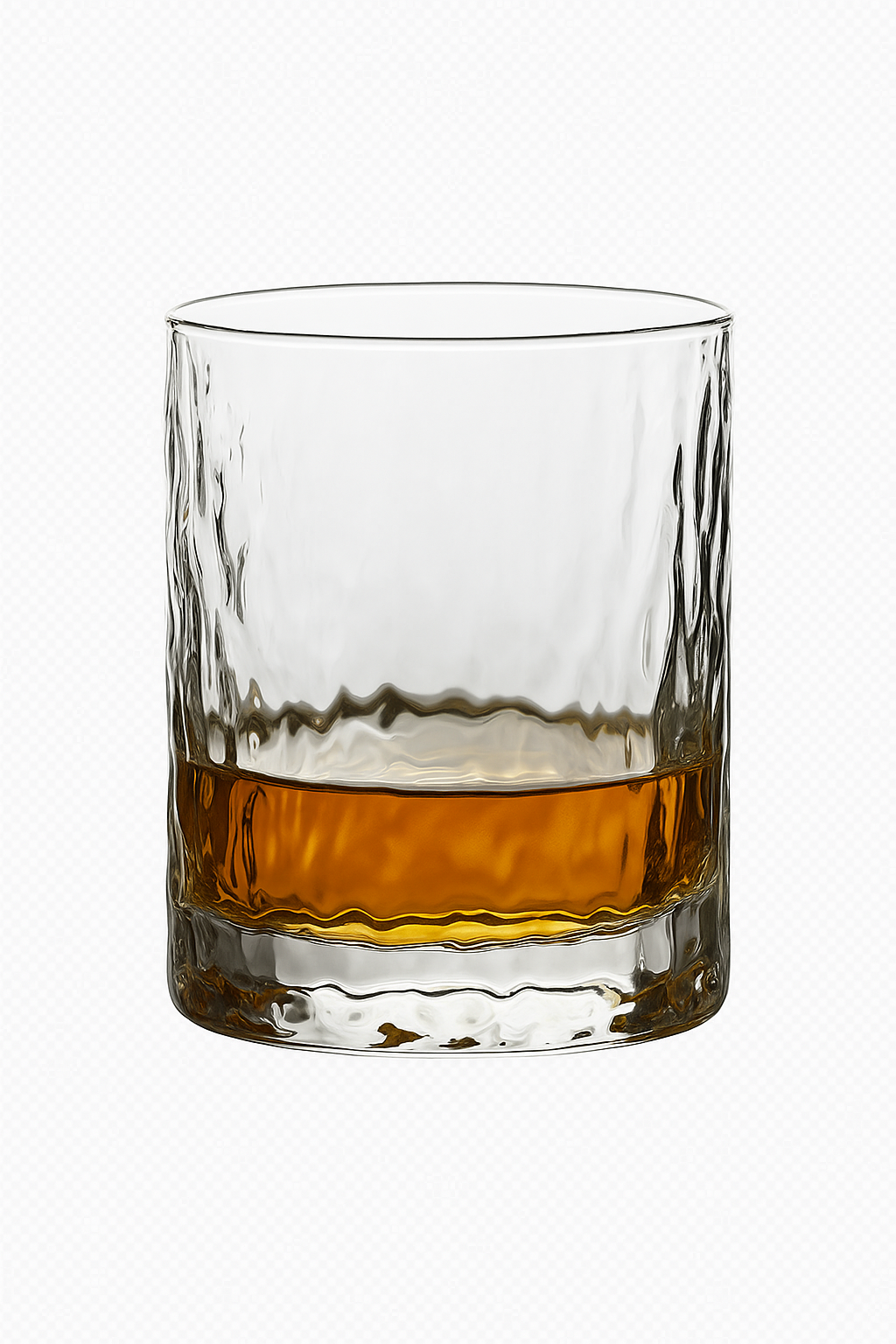 Original whisky glasses engraved with decorative pattern