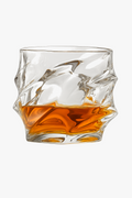 White and old fashioned whisky glasses design relief design modern