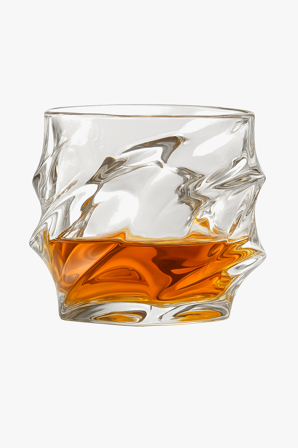 White and old fashioned whisky glasses design relief design modern