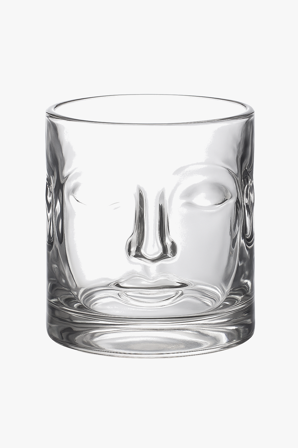 Crystal-Style Relief Old Fashioned Whisky Glass, Round Design
