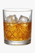 Old fashioned textured whisky glasses lot 4