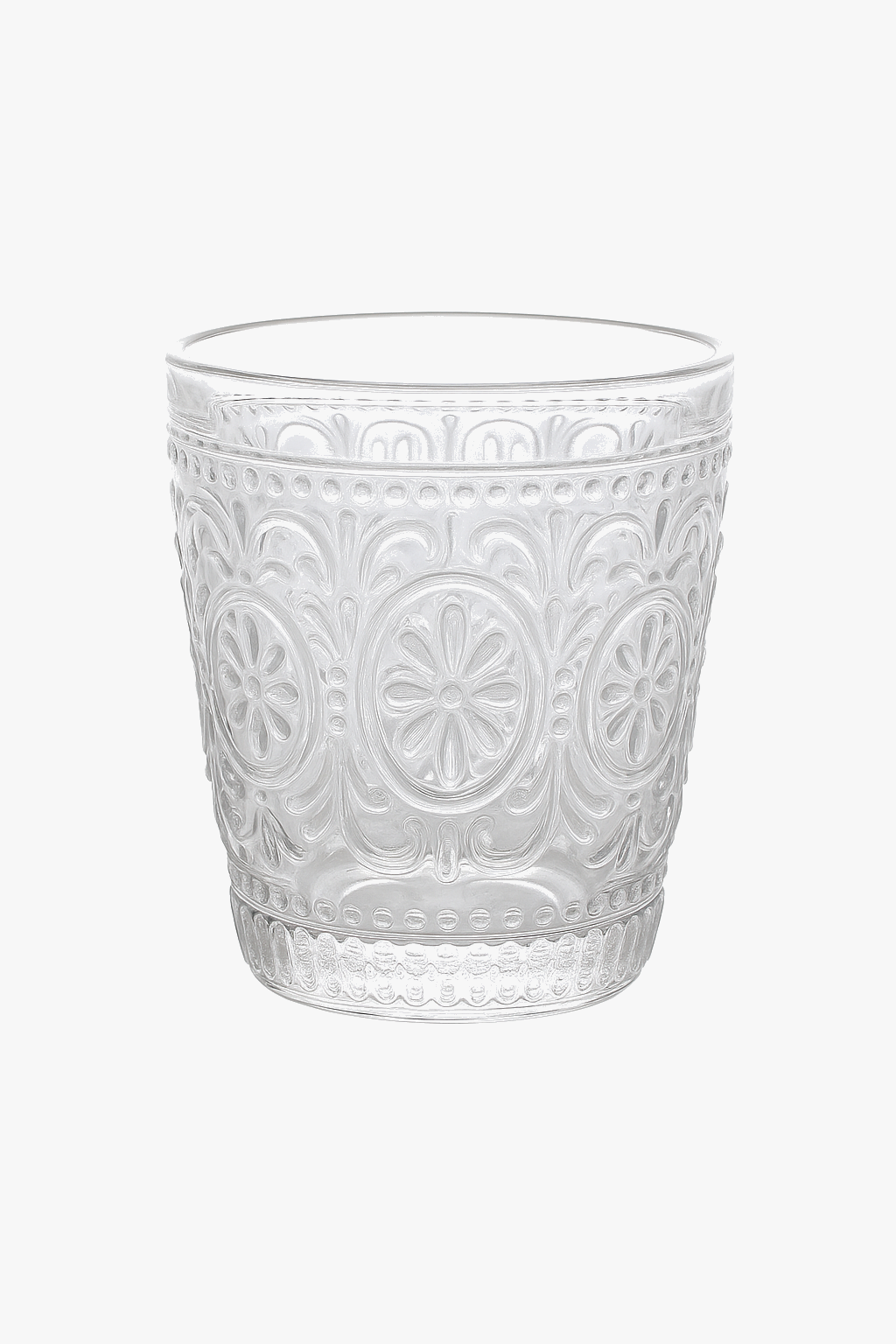 Whiskey glass relief vintage style set of 2