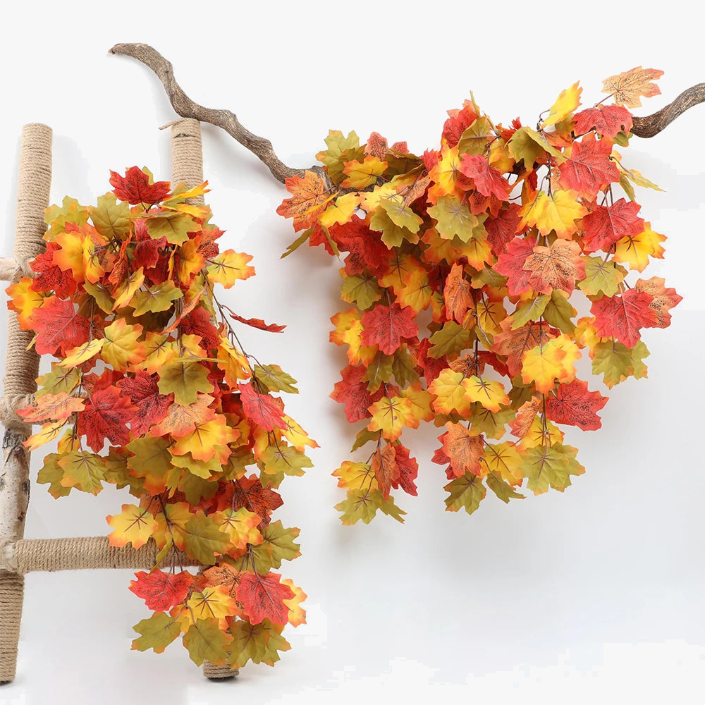 Artificial maple vines for autumn and Halloween decoration - view 2