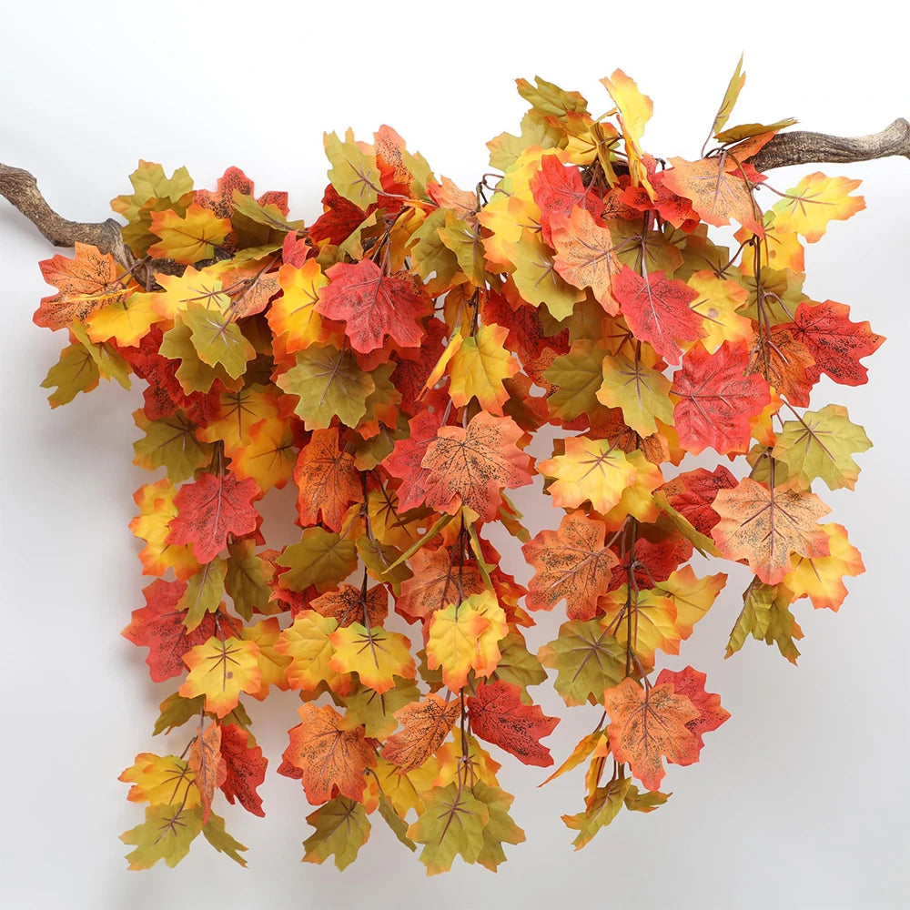 Artificial maple vines for autumn and Halloween decoration - view 6